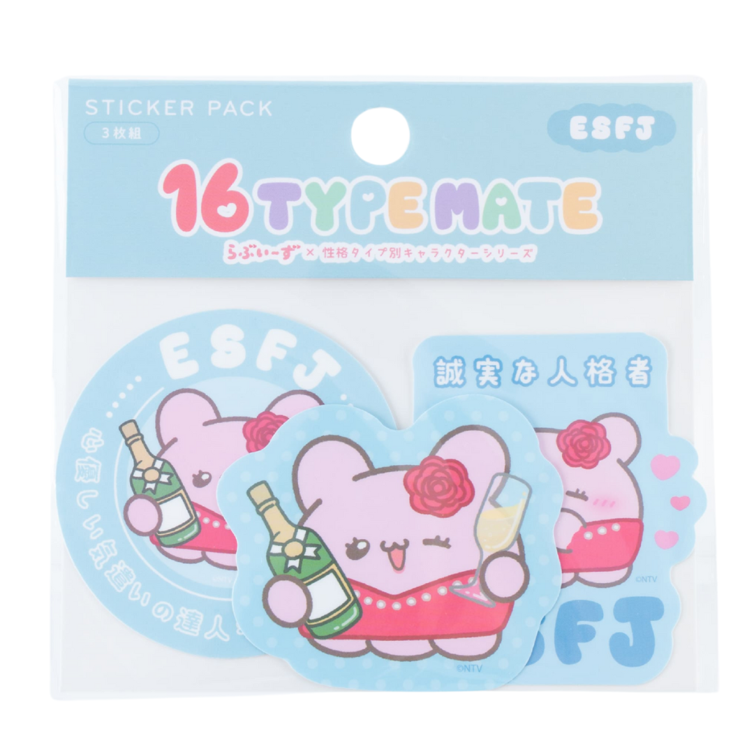 16TYPEMATE×らぶいーず ステッカーパック（3枚組）/ESFJ